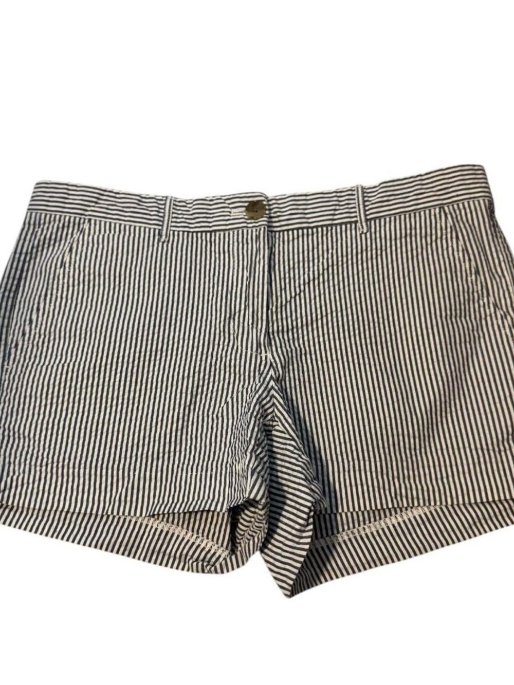 GAP Black and White Striped Cotton Shorts
